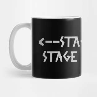 stage right  stage left Gray Mug